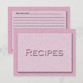 Postale Carte de recette rose (Devant / Derrière)