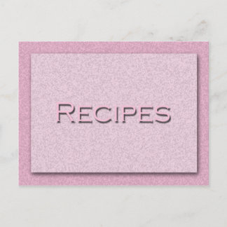 Postale Carte de recette rose