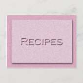 Postale Carte de recette rose (Devant)