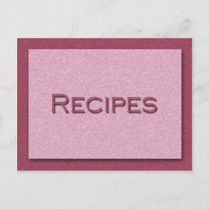 Postale Carte de recette rose