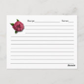 Postale Carte de recette Rose chic (Dos)