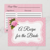 Postale Carte de recette Rose Polka Dot (Devant / Derrière)