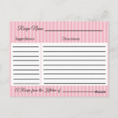 Postale Carte de recette Rose Polka Dot (Dos)