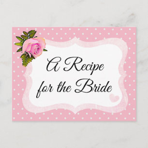 Postale Carte de recette Rose Polka Dot