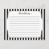 Postale Carte de recette Rose pour les bandes noires moder (Dos)