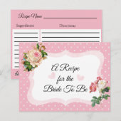 Postale Carte de recette Rose Rose Blush Rose (Devant / Derrière)
