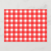 Postale Carte de recette rouge blanc pays plaid (Devant)