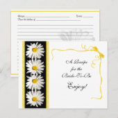 Postale Carte de recette Shasta Daisy pour la mariée à êtr (Devant / Derrière)