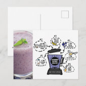 Postale Carte de recette Smoothie pour avoine à bleuets (Devant / Derrière)
