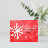 Postale Carte de recette Snowflake (Debout devant)