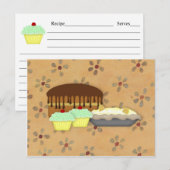 Postale Carte de recette sucré (Devant / Derrière)