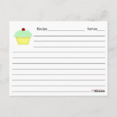 Postale Carte de recette sucré (Dos)