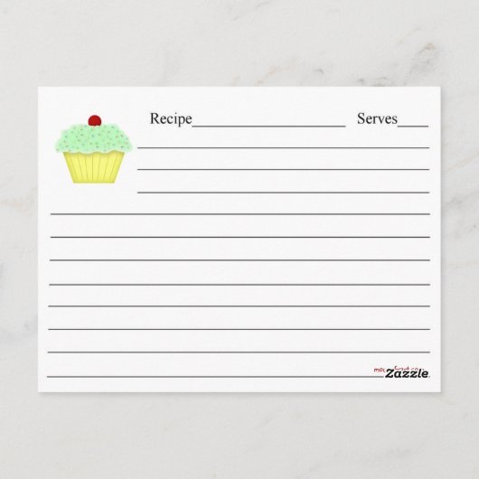 Postale Carte de recette sucré (Dos)