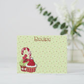 Postale Carte de recette sucre de canne cupcake (Debout devant)