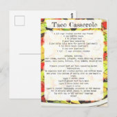Postale Carte de recette Taco casserole (Devant / Derrière)