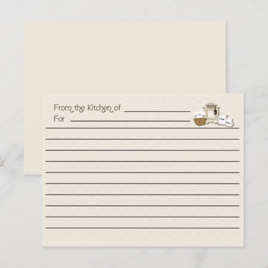 Postale Carte de recette Tan (Devant / Derrière)