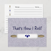 Postale Carte de recette That's How I Roll (Devant / Derrière)