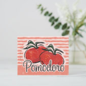 Postale Carte de recette tomate italienne (Debout devant)