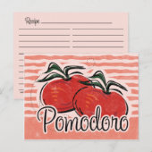 Postale Carte de recette tomate italienne (Devant / Derrière)