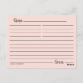 Postale Carte de recette tomate italienne (Dos)