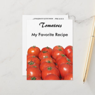 Postale Carte de recette - Tomates