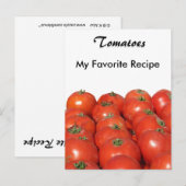Postale Carte de recette - Tomates (Devant / Derrière)