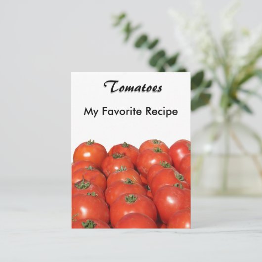 Postale Carte de recette - Tomates (Debout devant)