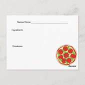 Postale Carte de recette Tomates Pizza (Dos)