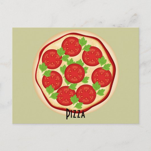 Postale Carte de recette Tomates Pizza (Devant)