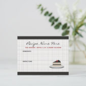 Postale Carte de recette tranche de gâteau (Debout devant)