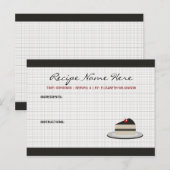 Postale Carte de recette tranche de gâteau (Devant / Derrière)