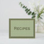 Postale Carte de recette verte (Debout devant)