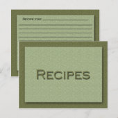 Postale Carte de recette verte (Devant / Derrière)