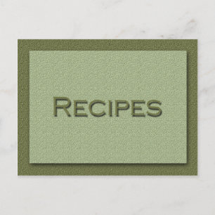 Postale Carte de recette verte