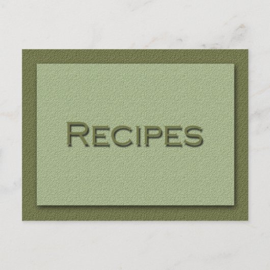 Postale Carte de recette verte (Devant)