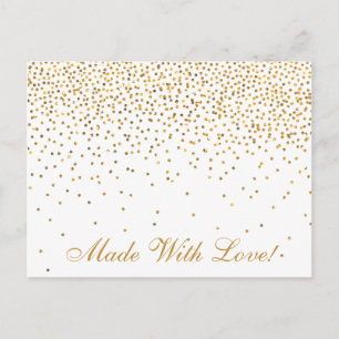 Postale Carte de recette vintage Gold Confetti Kitchen Dou