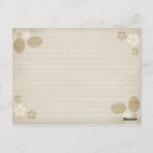 Postale Carte de recette vintage Roulette Rustique (Dos)