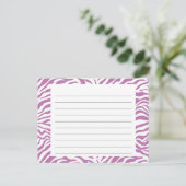 Postale Carte de recette Zebra Stripe (Debout devant)