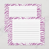 Postale Carte de recette Zebra Stripe (Devant / Derrière)