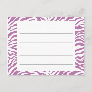 Postale Carte de recette Zebra Stripe