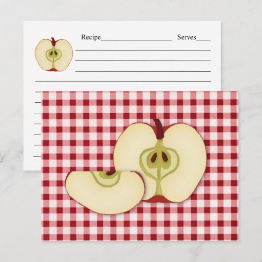 Postale Carte de recettes Apple (Devant / Derrière)