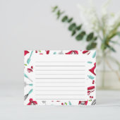 Postale Carte de recettes Aqua et Red Kitchen Gadget (Debout devant)