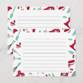 Postale Carte de recettes Aqua et Red Kitchen Gadget (Devant / Derrière)
