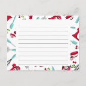 Postale Carte de recettes Aqua et Red Kitchen Gadget (Dos)