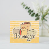 Postale Carte de recettes au fromage italien (Debout devant)