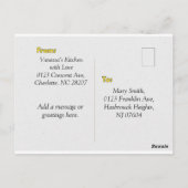 Postale Carte de recettes Cheddar Bacon Stuffed Mushrooms (Dos)