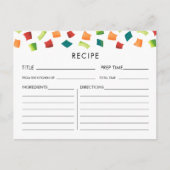 Postale Carte de recettes colorée Fiesta Mexicaine (Devant)