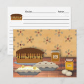 Postale Carte de recettes Country Desserts (Devant / Derrière)