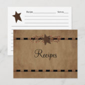Postale Carte de recettes Country Star (Devant / Derrière)