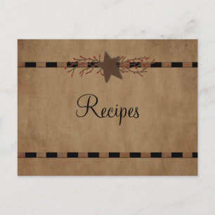 Postale Carte de recettes Country Star